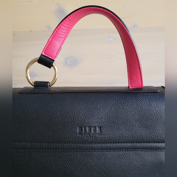 Unique Martine Sitbon "Black" Structured Colorblock Bag - Picture 3 of 14